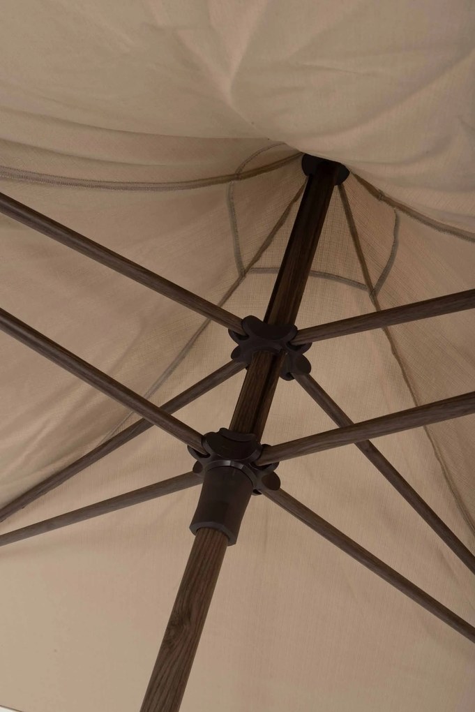 4 Seasons Outdoor Vivenda parasol met Wengé frame en Beach doek 270 x 270 cm  Parasol    beige weerbestendig