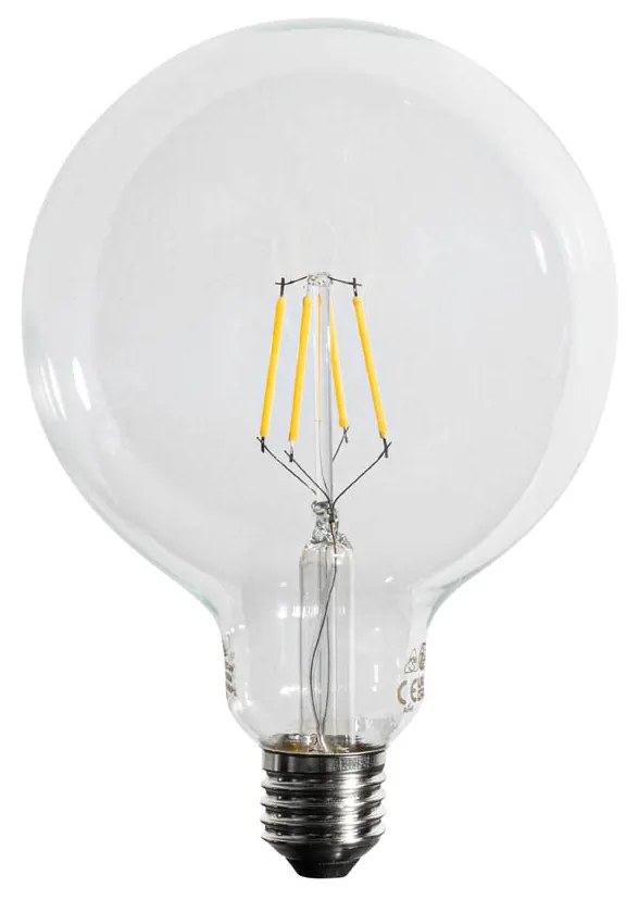 Set van 5 E27 3-staps dimbaar LED spiraal filament G125 4W 450 lm 3000K