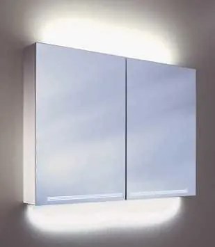 Graceline spiegelkast met TL-verlichting 120x70 cm, aluminium