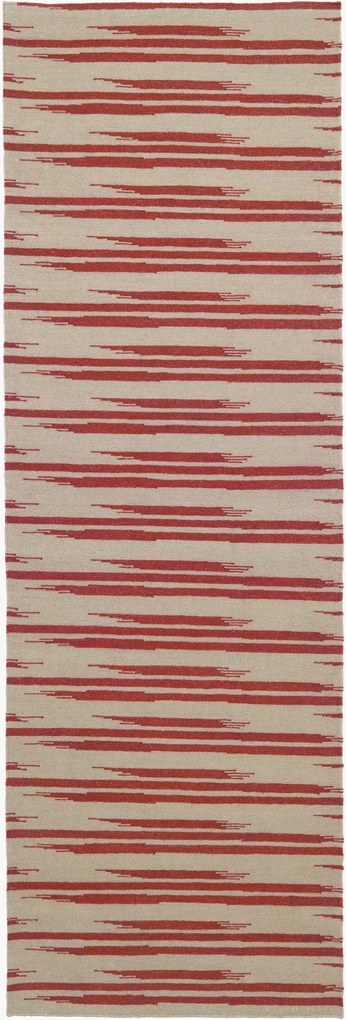 Handgeweven laagpolige wollen loper Aud