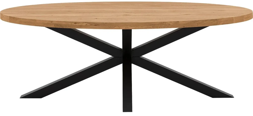 Goossens Eettafel Blade, Strak blad ovaal 200 x 110 cm 6 cm dik
