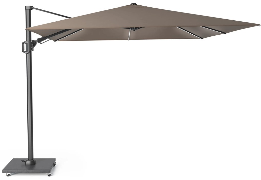 Platinum Challenger zweefparasol 3x3m T2 premium (excl. voet) havana GLOW