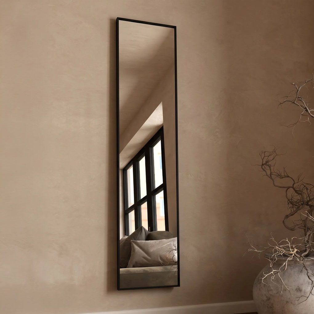 Kare Design Bella Smalle Spiegel Zwart 180x30 Cm - 30x180cm