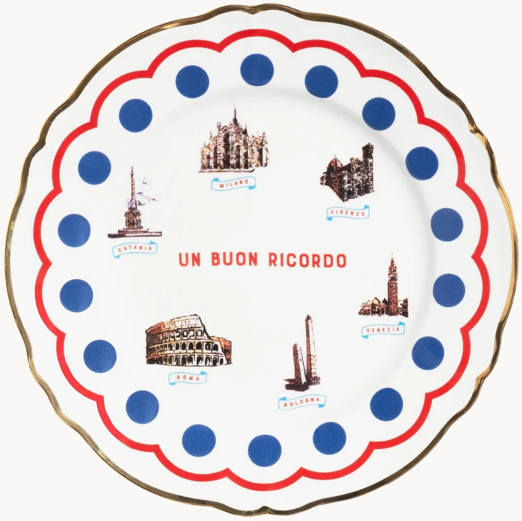 Porseleinen dinerbord Monumenti