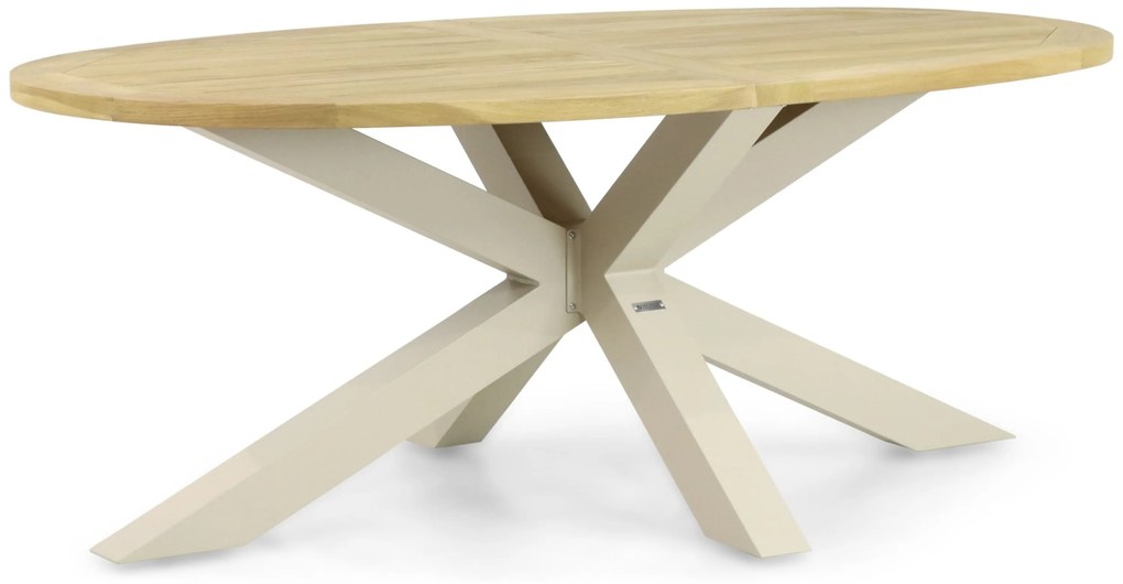 Dining Tuintafel 200 x 110 cm Aluminium/teak Taupe Brookline