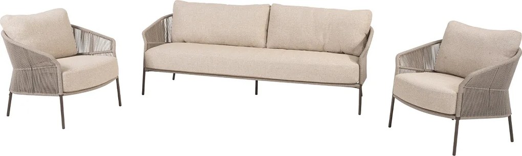 Taste by 4 Seasons Florence loungeset stoel-bank 3-delig - terre