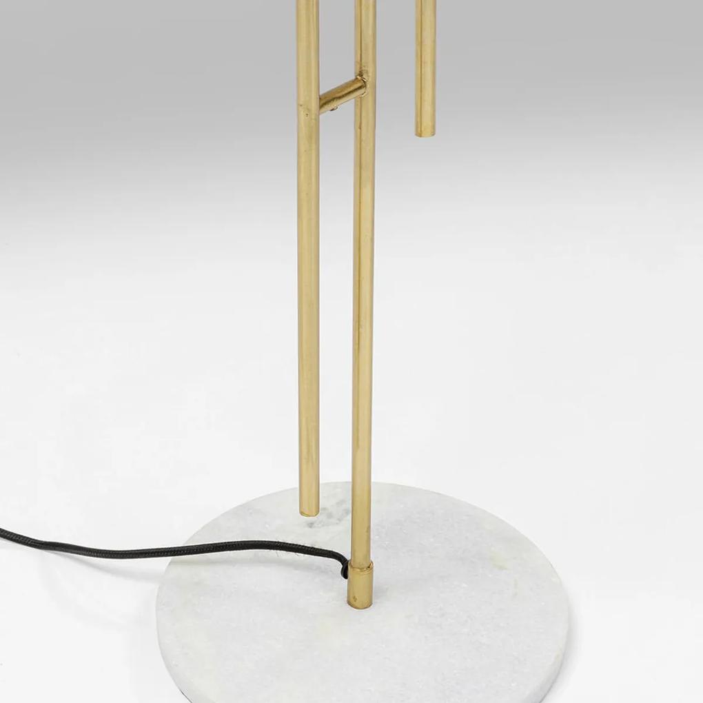 Kare Design Solo Brass Gouden Vloerlamp Met Marmer
