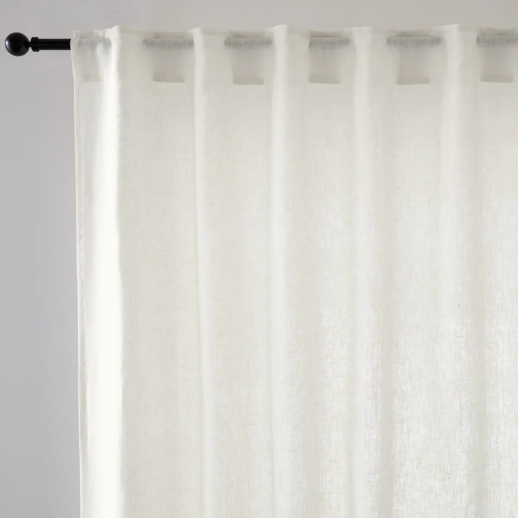 Onega breed gewassen linnen gordijn met verborgen flap