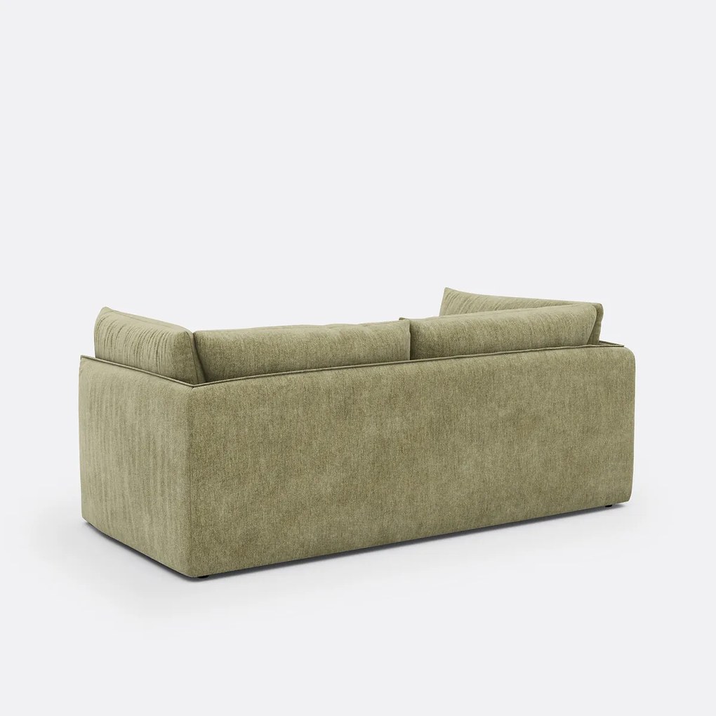 3-zits rechte bank in gevlekt polyester, MALO