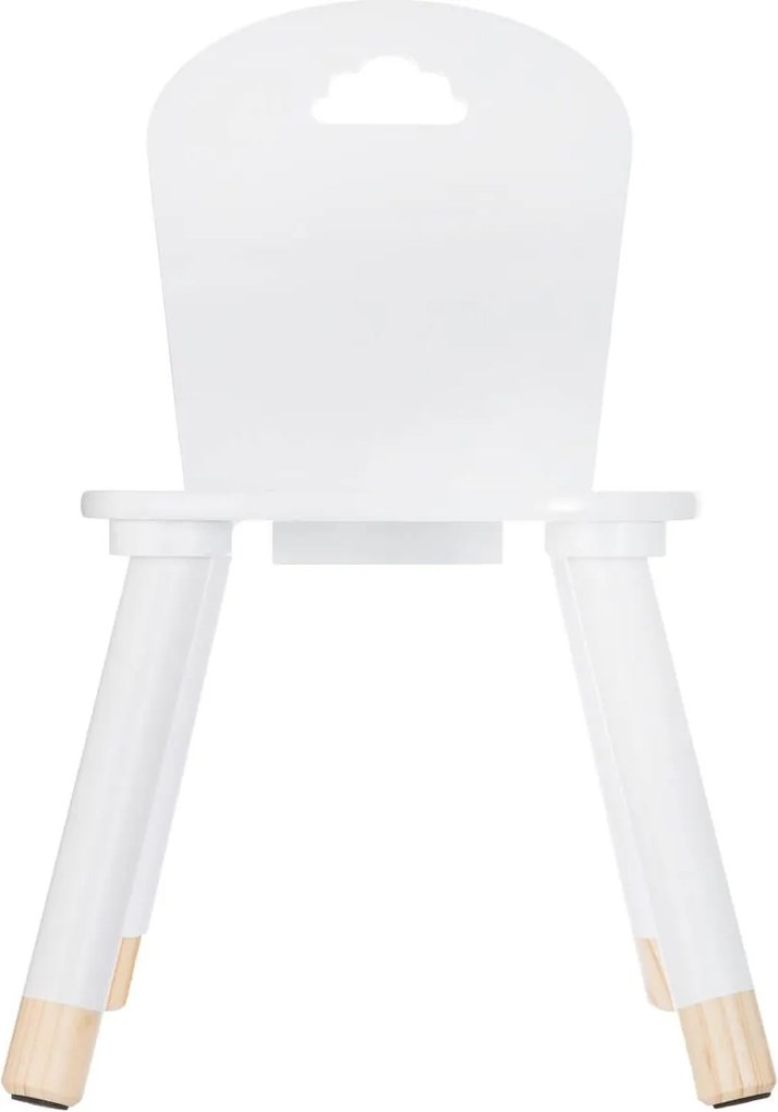 Atmosphera witte Douceur Stoel - Dennenhouten Poten - Zithoogte 25,7 cm