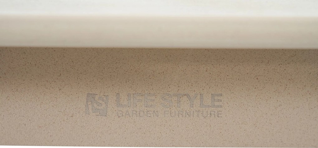 Tuinset 6 personen 220 cm Aluminium Zand/Beige Lifestyle Garden Furniture Ultimate/Belluno