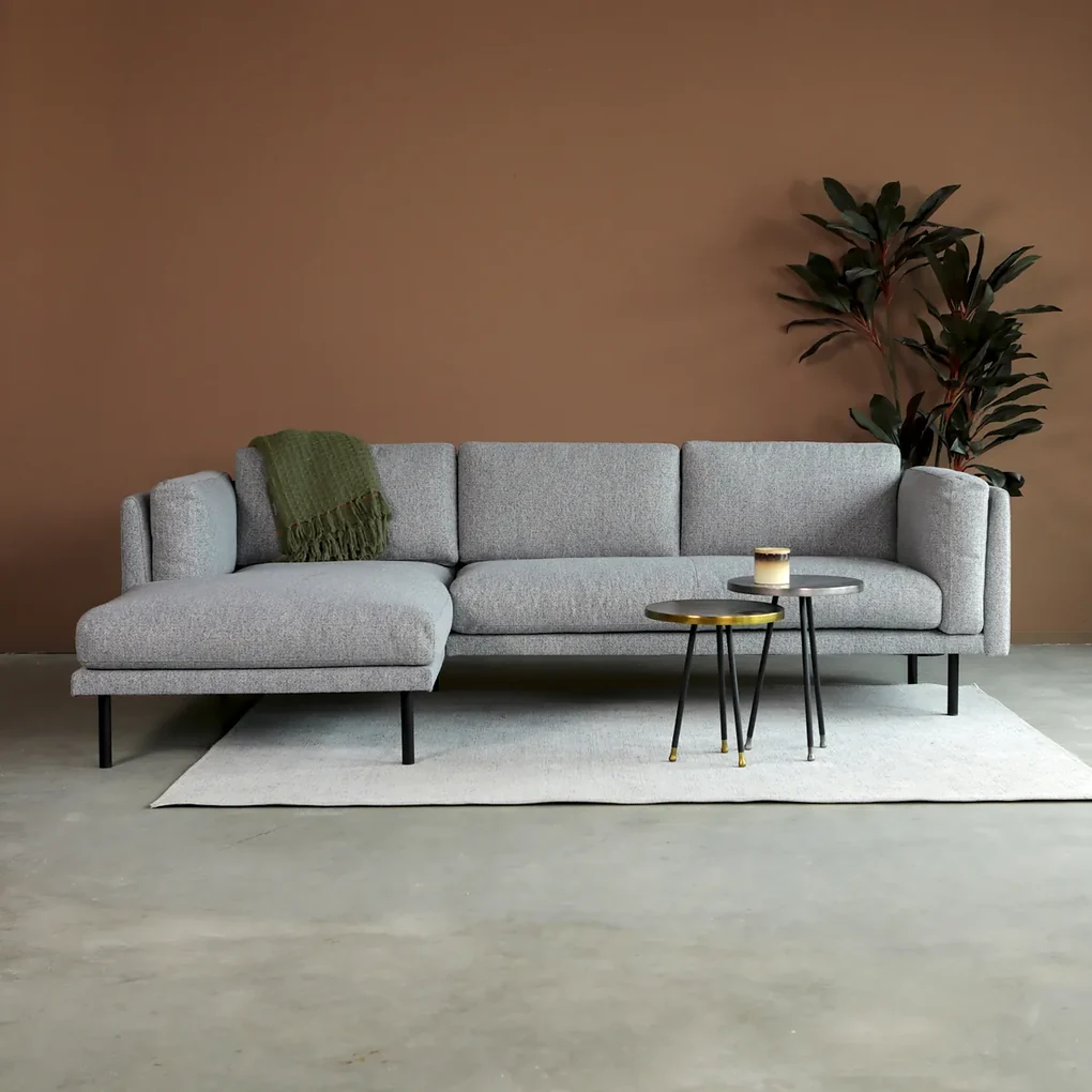 Boucle Stof Bank Grijs