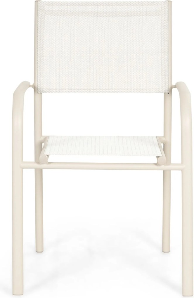 Tuinstoel stapelbaar Aluminium Zand/Beige Presto Brentino