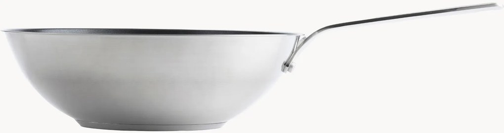 Wok Kitchenaid van edelstaal met glazen deksel