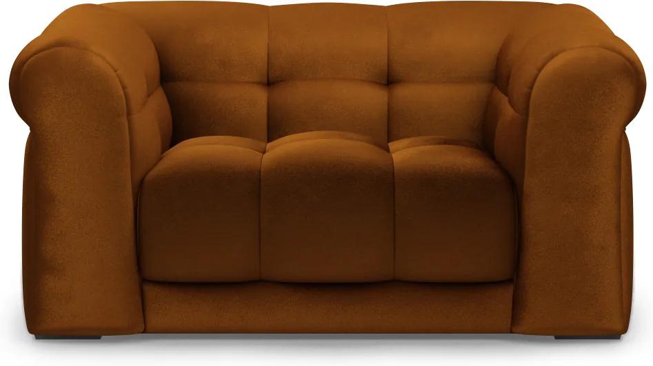Rivièra Maison - Cobble Hill Love Seat, velvet, golden brown - Kleur: goud