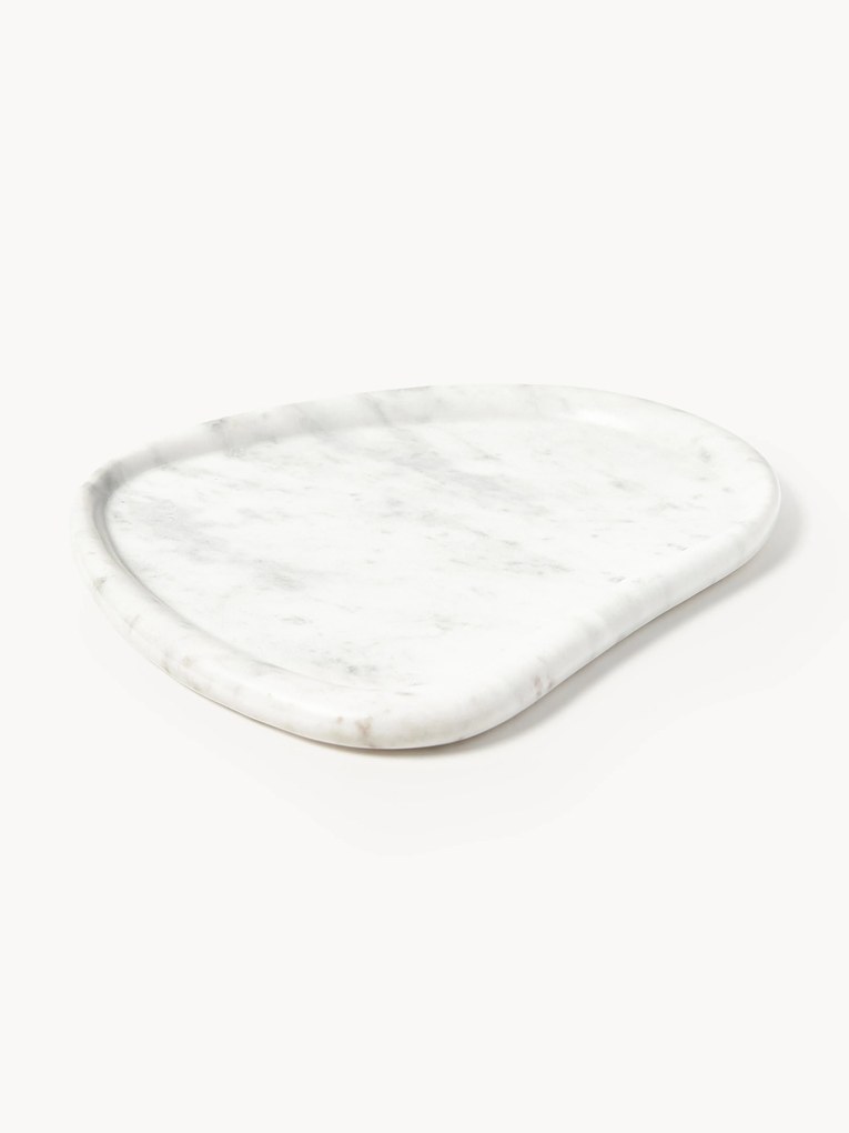 Decoratief dienblad Meringue van marmer, B 32 cm