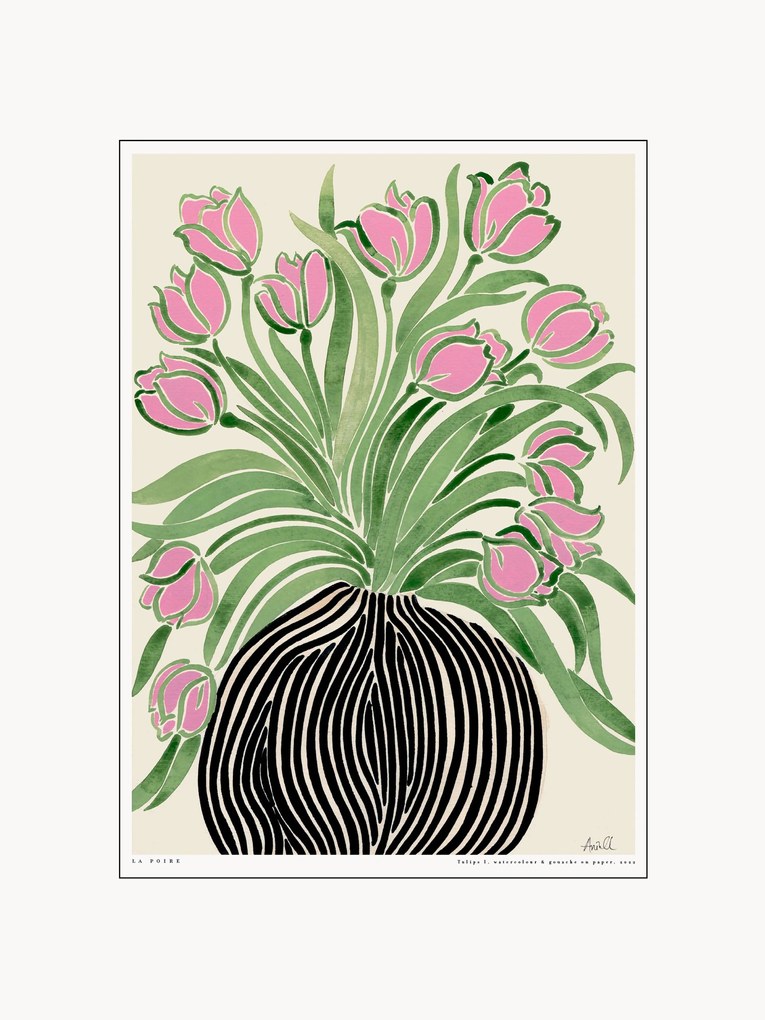 Ingelijste digitale print poster Tulips 1