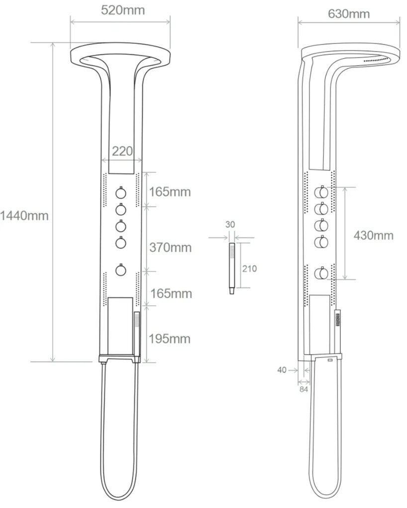 Best Design Ore Future thermostatisch douchepaneel RVS