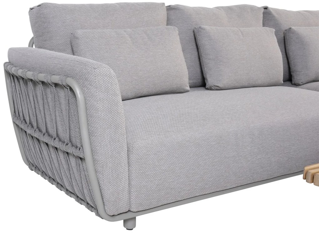 4 Seasons Outdoor Evolve hoekbank XL met Plato tafel(s) SALE Loungebank   antraciet weerbestendig