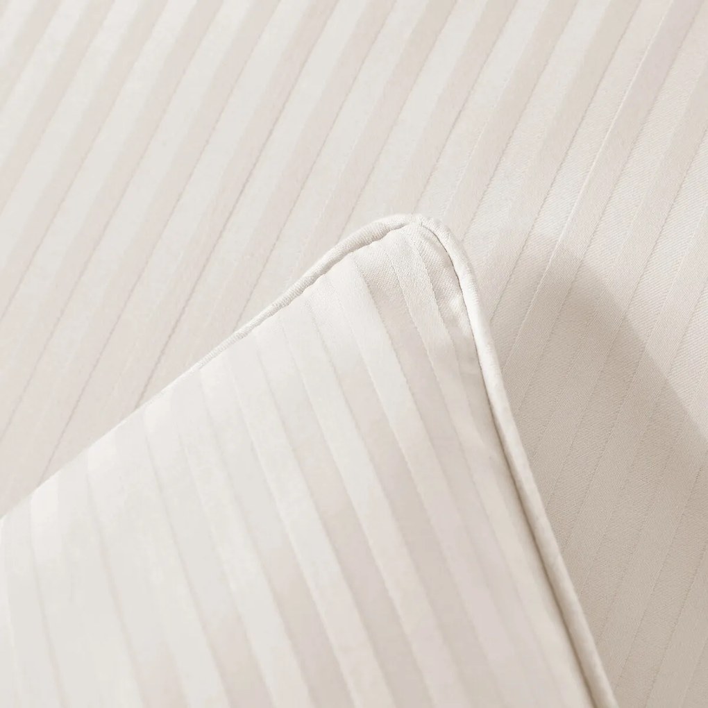 Kussensloop in katoensatijn, 153 draden, Striped Opale