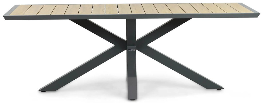 Tuinset 6 personen 215 cm Aluminium Grijs Presto Tarenta/Palermo