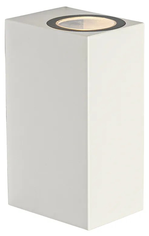 Moderne buiten wandlamp wit kunststof 2-lichts - Baleno