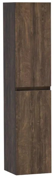 BRAUER Solution Badkamerkast - 160x35x35cm - 2 greeploze links- rechtsdraaiende deur - MFC - burned bark HK-JY160GR