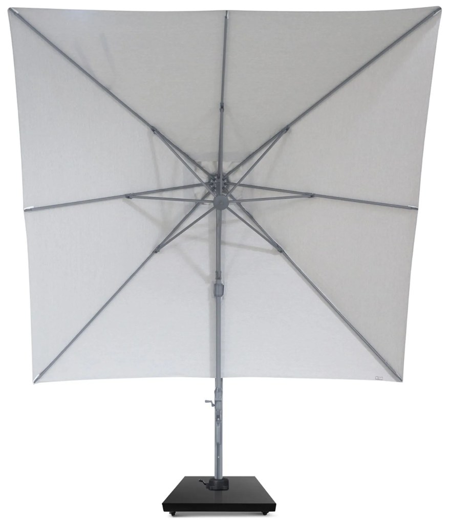 Zweefparasol  3x3m S2 Excellent (incl. voet + hoes) Grijs-antraciet Camello Luna