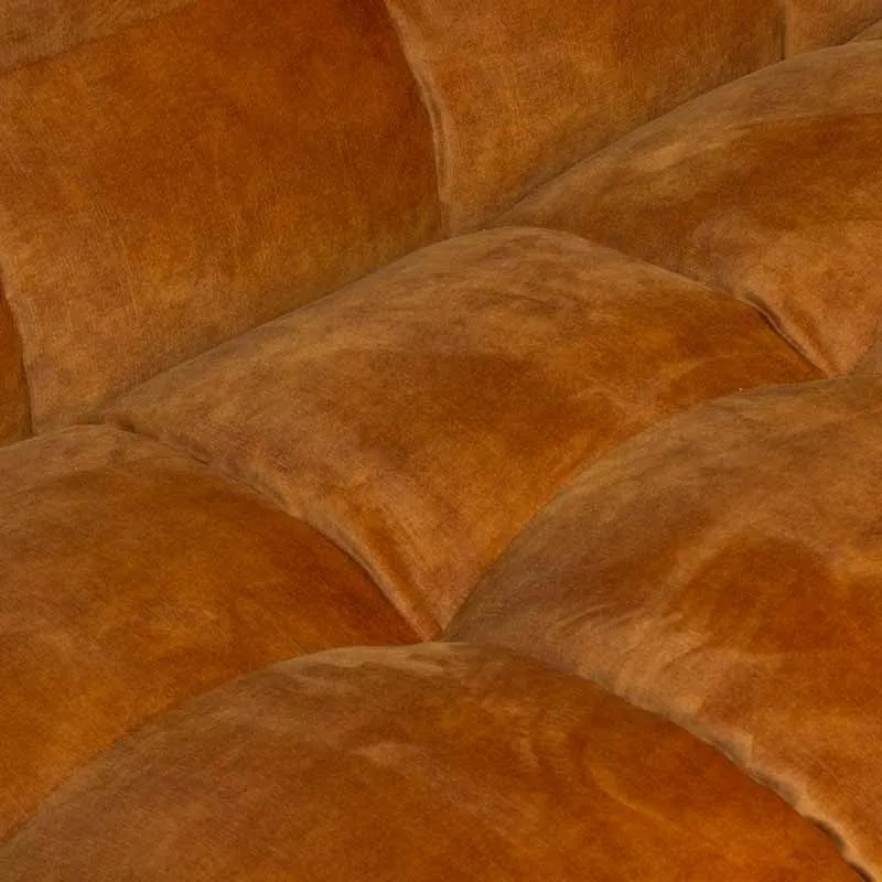 3 zitsbank - Sfär - velours Adore cognac 28