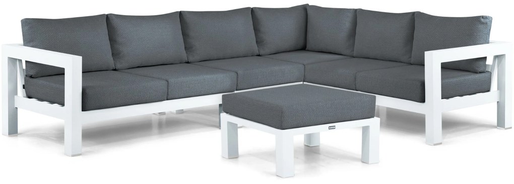 Hoek loungeset 6 personen Aluminium Wit Lifestyle Garden Furniture Luca