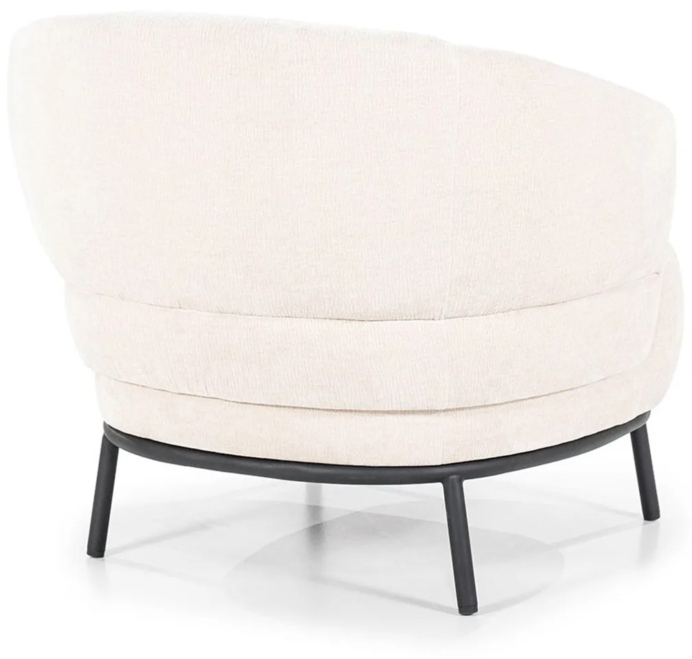 Eleonora David Zachte Fauteuil Beige Met Ronde Rug