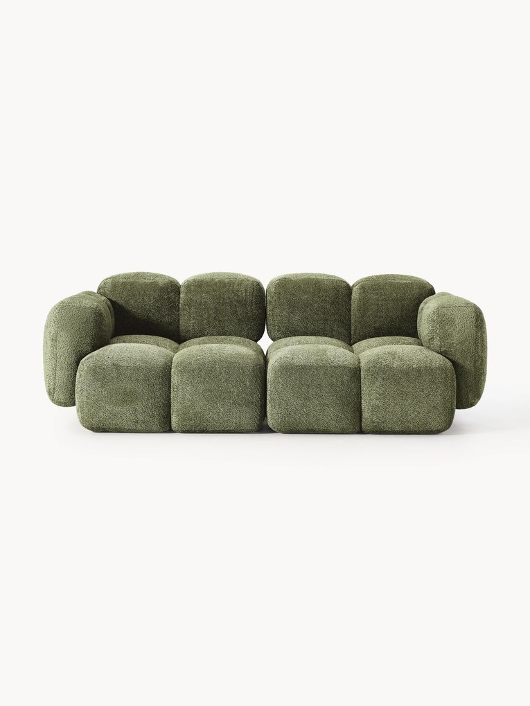 Modulaire bank Tayla (2-zits) van teddy-bouclé