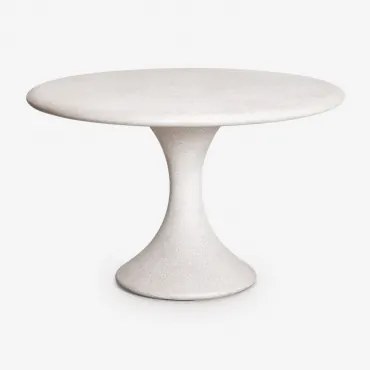 Ronde Eettafel Ø120 Cm In Cement Eloria Lichtgrijs - Sklum