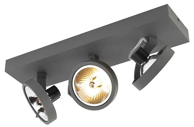 Design Spot / Opbouwspot / Plafondspot grijs verstelbaar 3-lichts incl. 3 x G9 - Go Design G9 rond Binnenverlichting Lamp