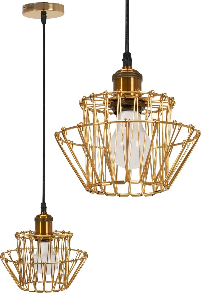 Hangende Plafondlamp APP942-1CP Set Goud 36cm