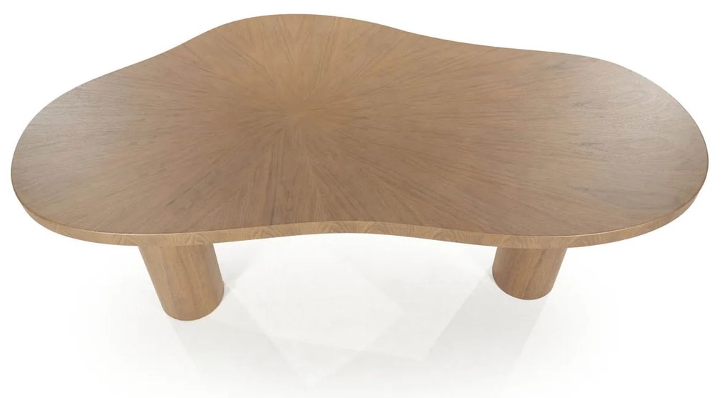 Eleonora Bobbie Organische Eettafel Lichtbruin Hout - 215 X 110cm.
