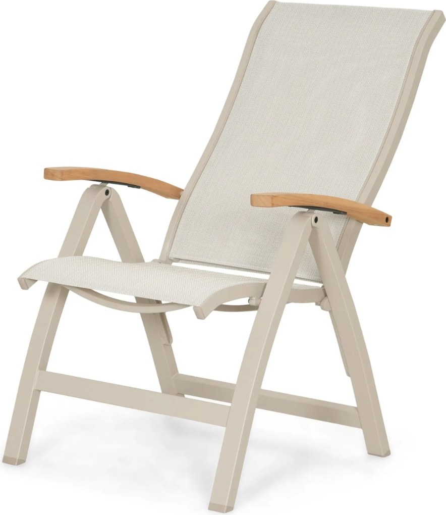 Tuinset 6 personen 240 cm Aluminium Taupe Presto Tarenta/Brookline