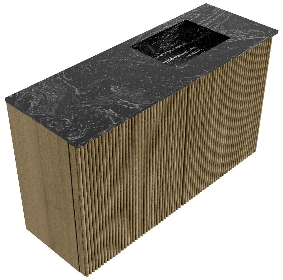 Mondiaz Joya DLux 70cm toiletmeubel dusk met wastafel faye rechts zonder kraangat lava
