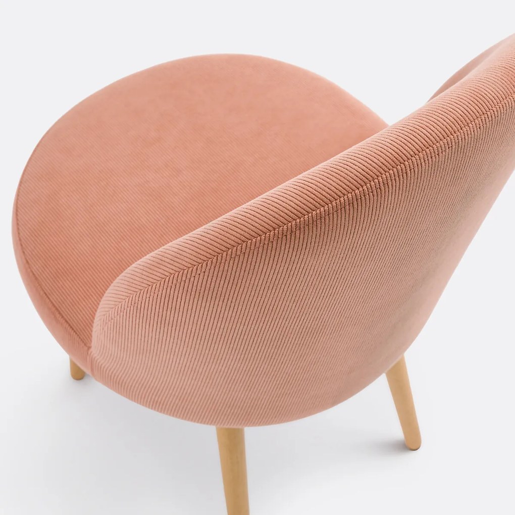 Set van 2 ribfluwelen stoelen Inès
