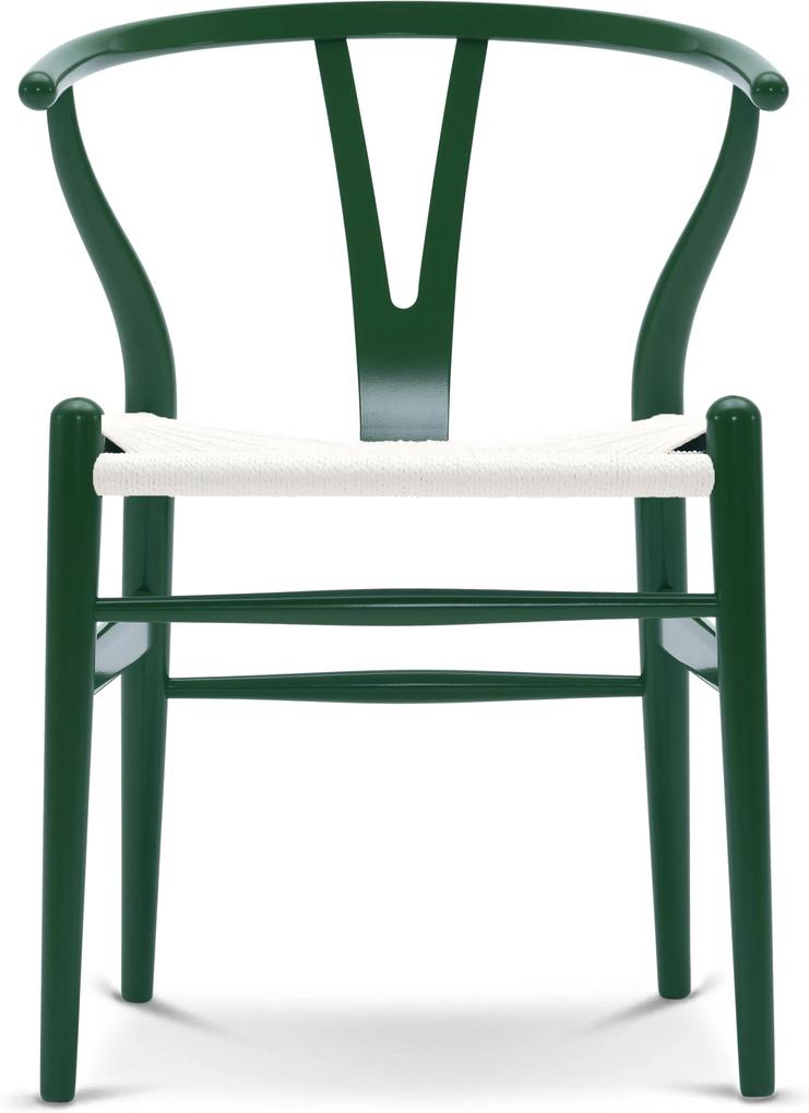 Carl Hansen & Son CH24 Wishbone stoel Colours White Grass Green