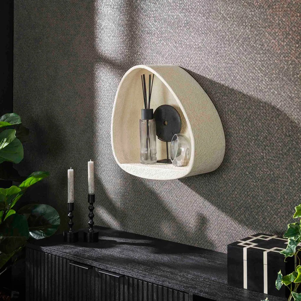 Wit Wandschap Organische Vorm - 42x21x45cm.