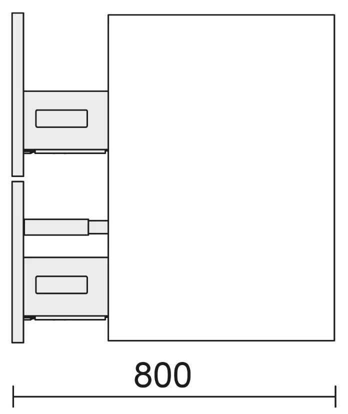 Muebles Monterrey onderkast met 2 lades 100x45x54cm naturel