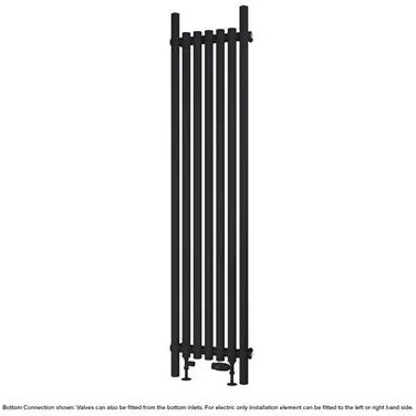 Eastbrook Lambourne horizontale radiator 40x180cm 888W zwart mat