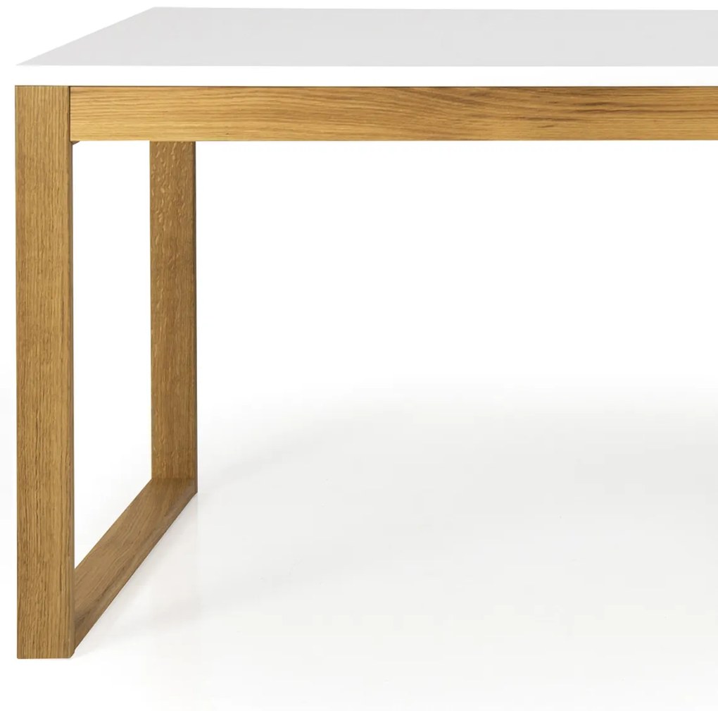 Tenzo Birka Scandinavische Eettafel Wit Met Eiken - 180 X 90cm.