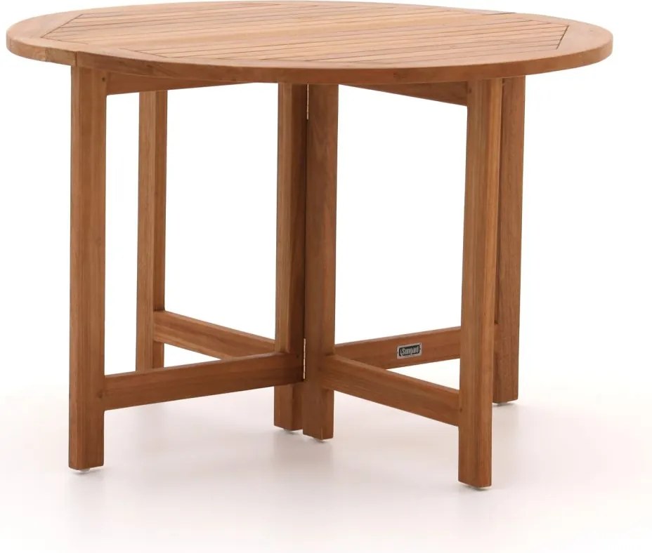 Inklapbare tafel Sunyard | Rond  | Tuintafel Teakhout | Ø110cm | 4 personen | Kees Smit Tuinmeubelen