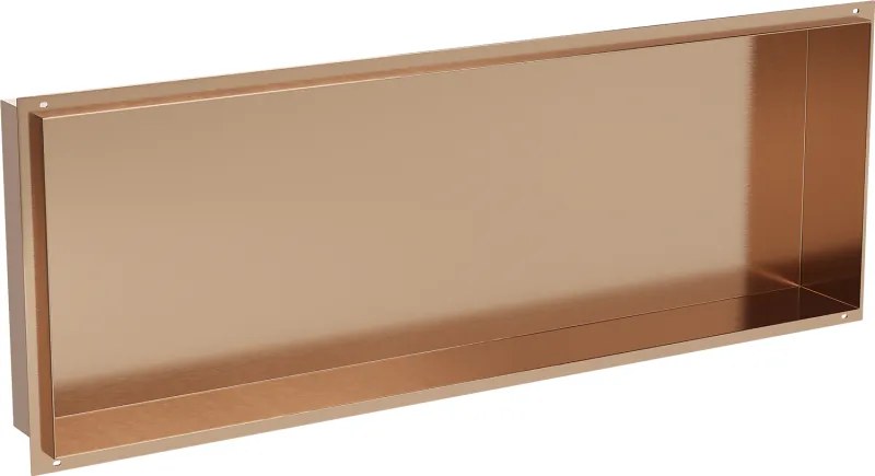 Mexen X-Wall-NR niskast plank zonder flens 90 x 30 cm, geborsteld koper - 19C1903010