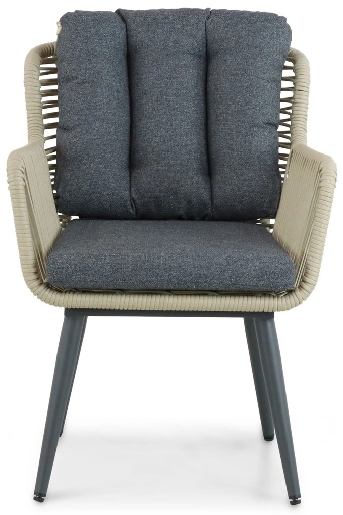Tuinset 8 personen 300 cm Aluminium/wicker Grijs Coco Custa/Weave