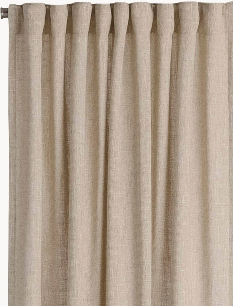 Lichtdoorlatende multibandgordijnen Olinda, B 140 cm, 2-delig