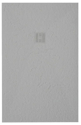 ZEZA Grade Douchebak - 140x90cm - antislip - antibacterieel - mineraalmarmer - rechthoek - mat perla (lichtgrijs) 400000000000020097