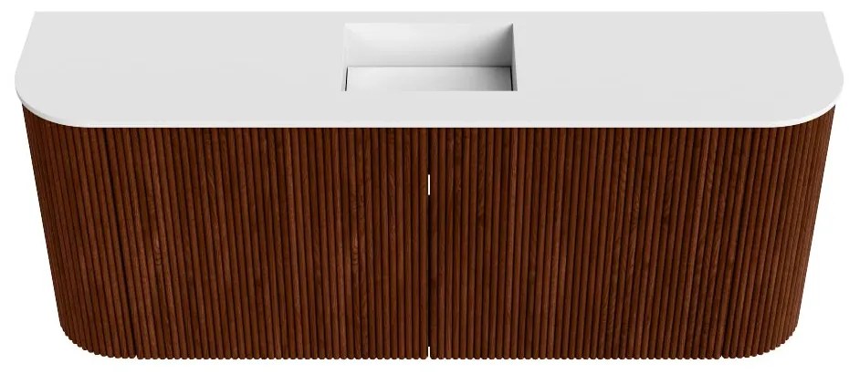 Mondiaz Joya 105cm toiletmeubel ronding links/rechts ruby met wastafel faye midden 1 kraangat talc